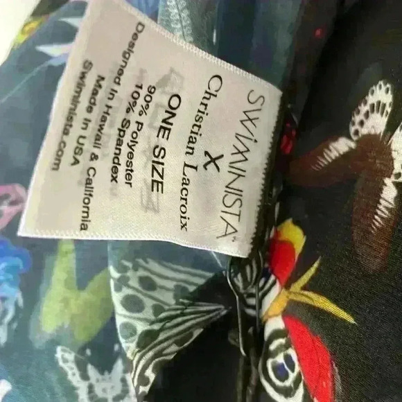 Christian Lacroix x Swiminista Butterfly Parade Superb Long Sarong NWT - Picture 6 of 6